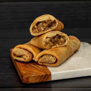 Crepa de Manzana, Brandy y Pasas